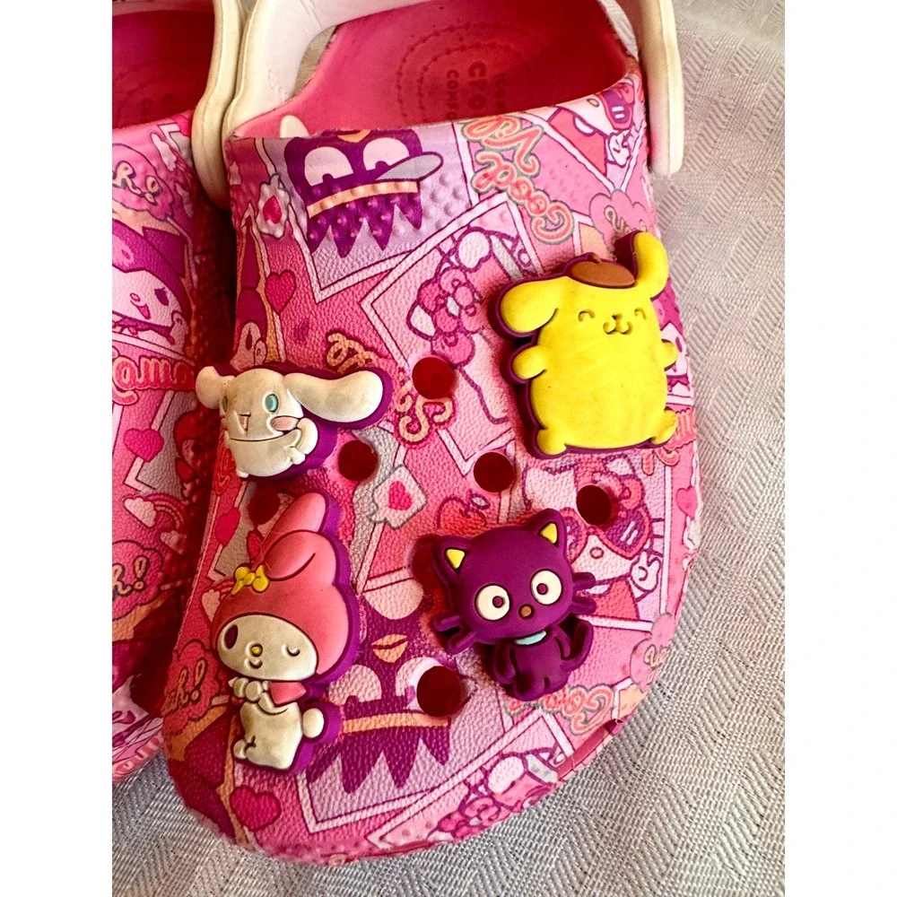 Crocs Hello Kitty and Friends Pink Sanrio Clogs Toddler Size C9 Jibbitz Charms
